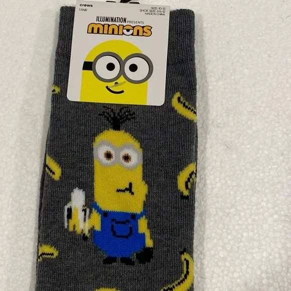 Minions Crew Socks bananas grey - Picture 5 of 7